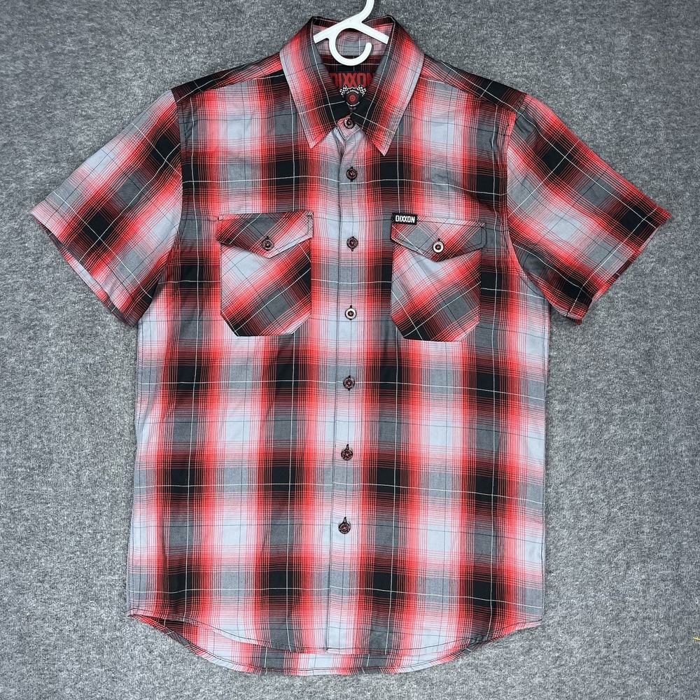 Dixxon Flannel Company Shirt The Anderson Mens S Red Plaid Bamboo Shadow Plaid
